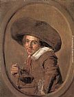 Large Canvas Paintings - A Young Man in a Large Hat